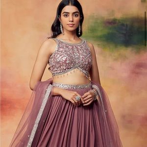 Lashkara lehenga mauve embroidered